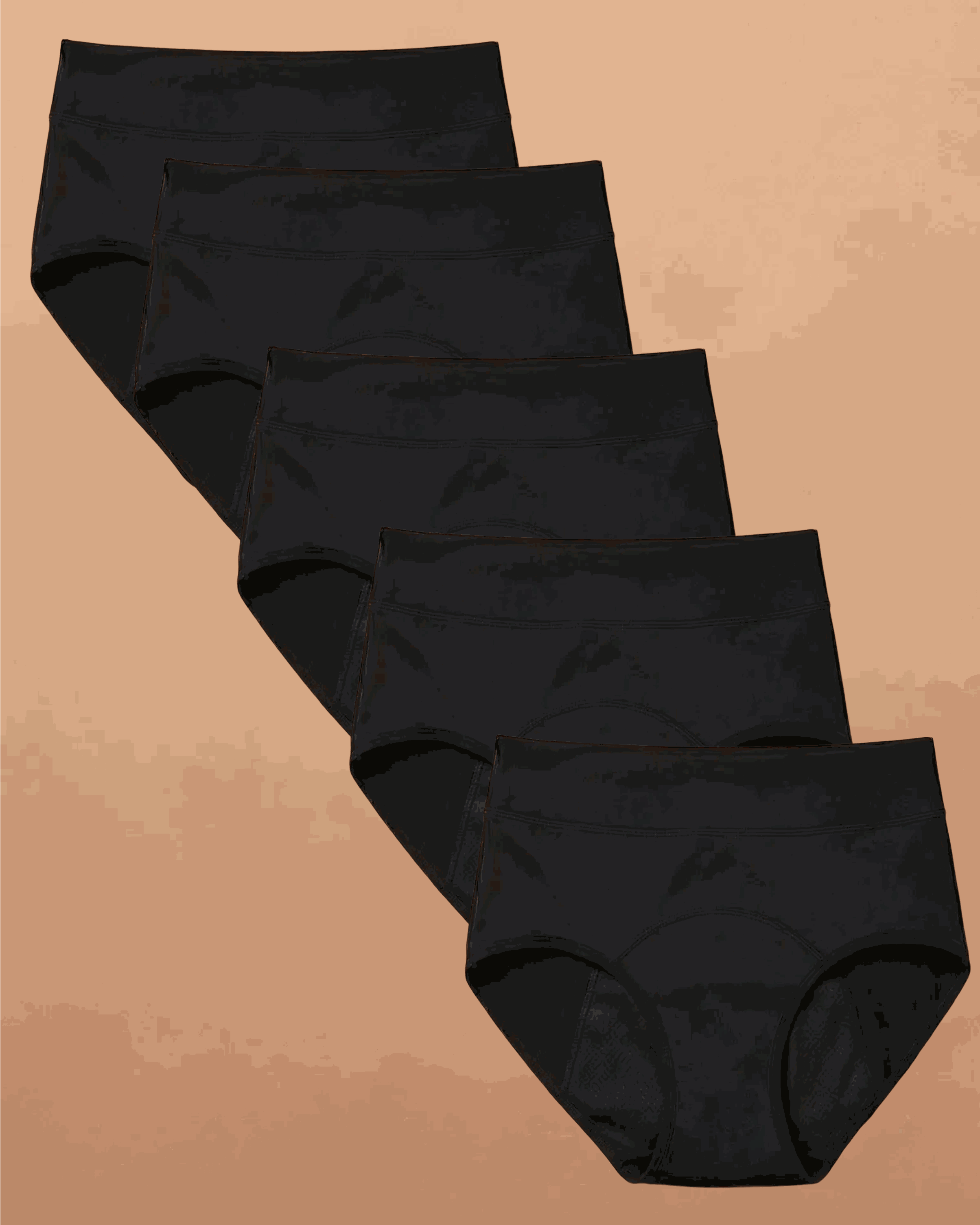 Still Her Motion™ ActiveFlex leakproof underwear 5-pack with high-stretch, moisture-wicking fabric and absorbent gusset