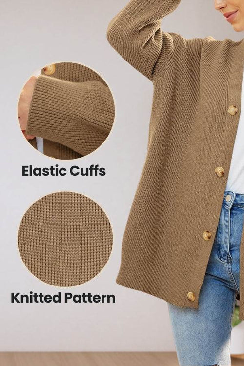 Relaxed Fit Oversized Button Down Knitwear Cardigan - Halloween Collection