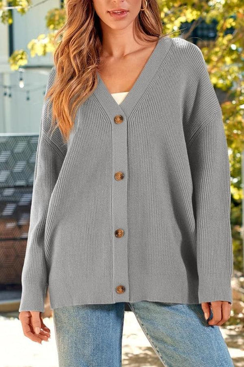Relaxed Fit Oversized Button Down Knitwear Cardigan - Halloween Collection