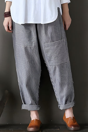 High Waist Striped Chic Comfort Pants