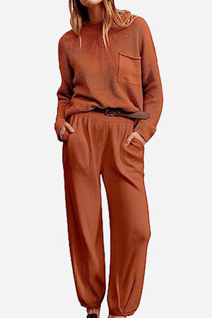 European Minimalism: Relaxed Sweater Top And Trouser Set