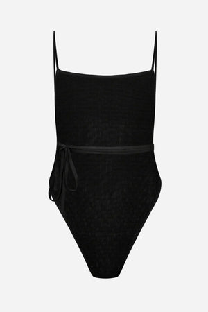 Tan-Through Open Back One Piece Swimsuit