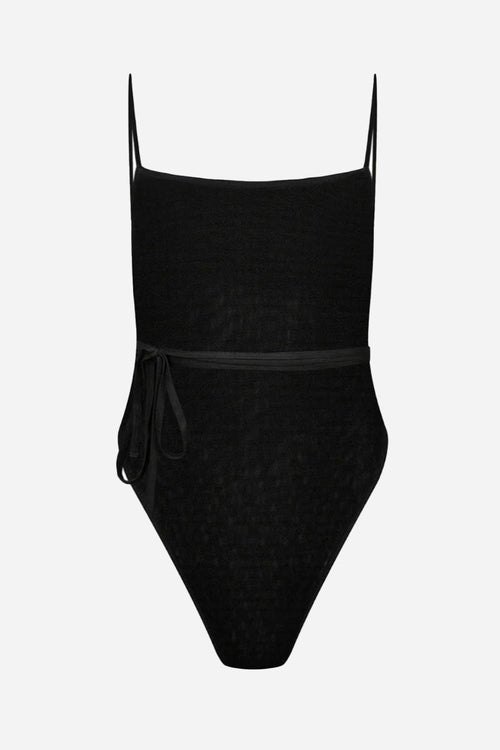 Tan-Through Open Back One Piece Swimsuit