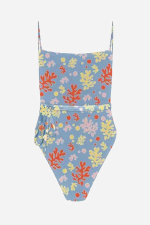 Tan-Through Open Back One Piece Swimsuit