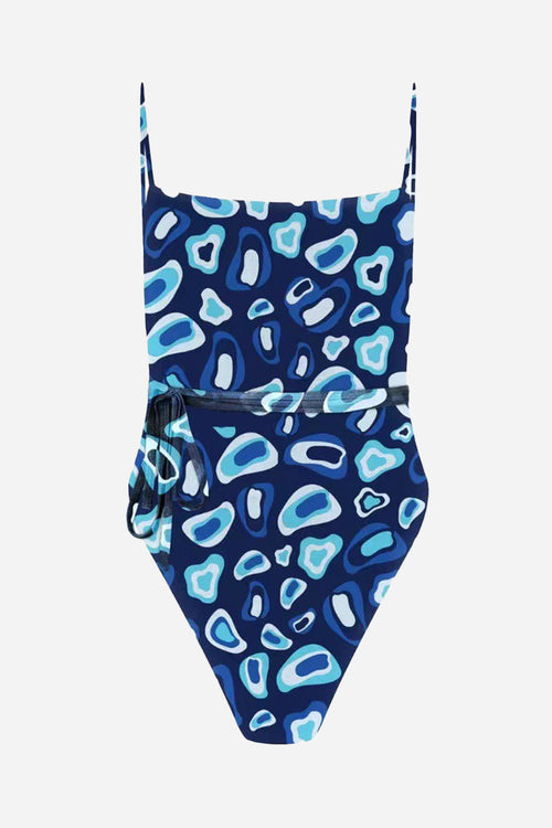 Tan-Through Open Back One Piece Swimsuit