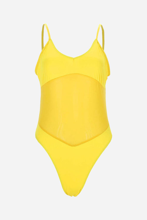 Mesh Tan-Through One Piece Swimsuit