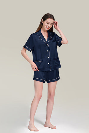 Mulberry Silk Essentials Buttoned Short Set