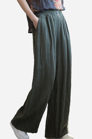 Sandwashed Ramie Linen Pants