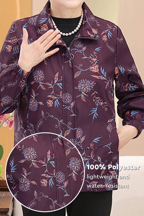 Plus Size WeatherShield Floral Jacket