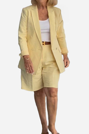 Stylish Blazer & Shorts Two-Piece Set