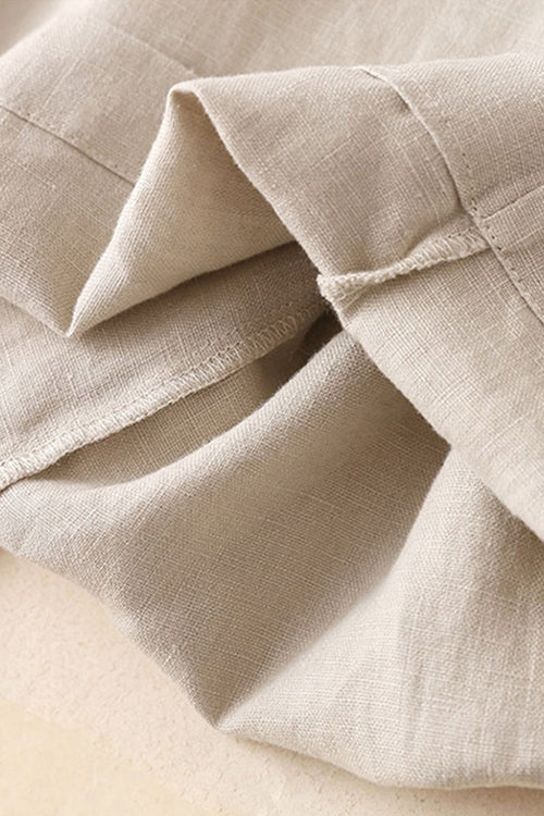 100% Linen One Size Fits All Wide-Leg Pants