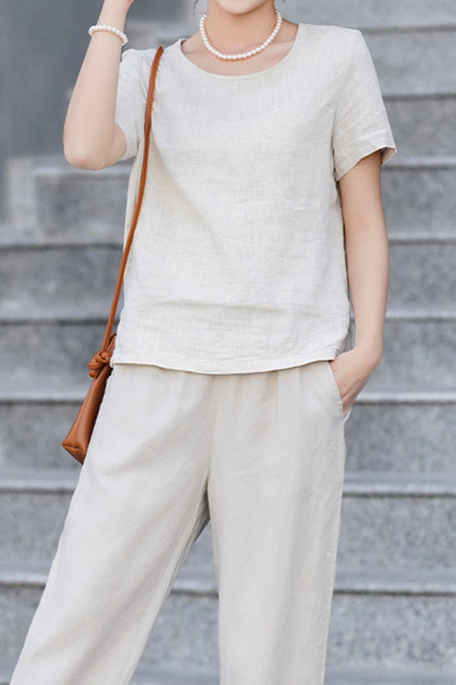 100% Pure Linen Breathable Classic Shirt