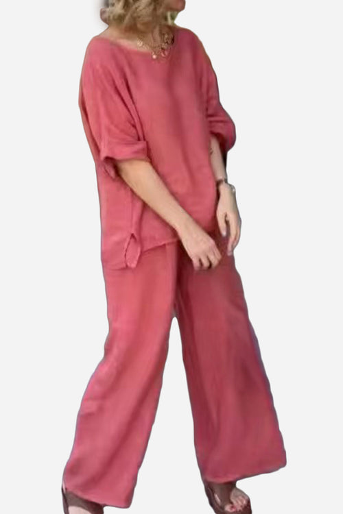 100% Cotton Travel Comfort Two-Piece Set
