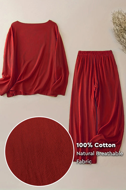 100% Cotton Travel Comfort Two-Piece Set