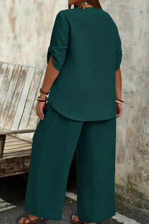 Travel-Ready & Wrinkle-Free Wide Leg & Top Set