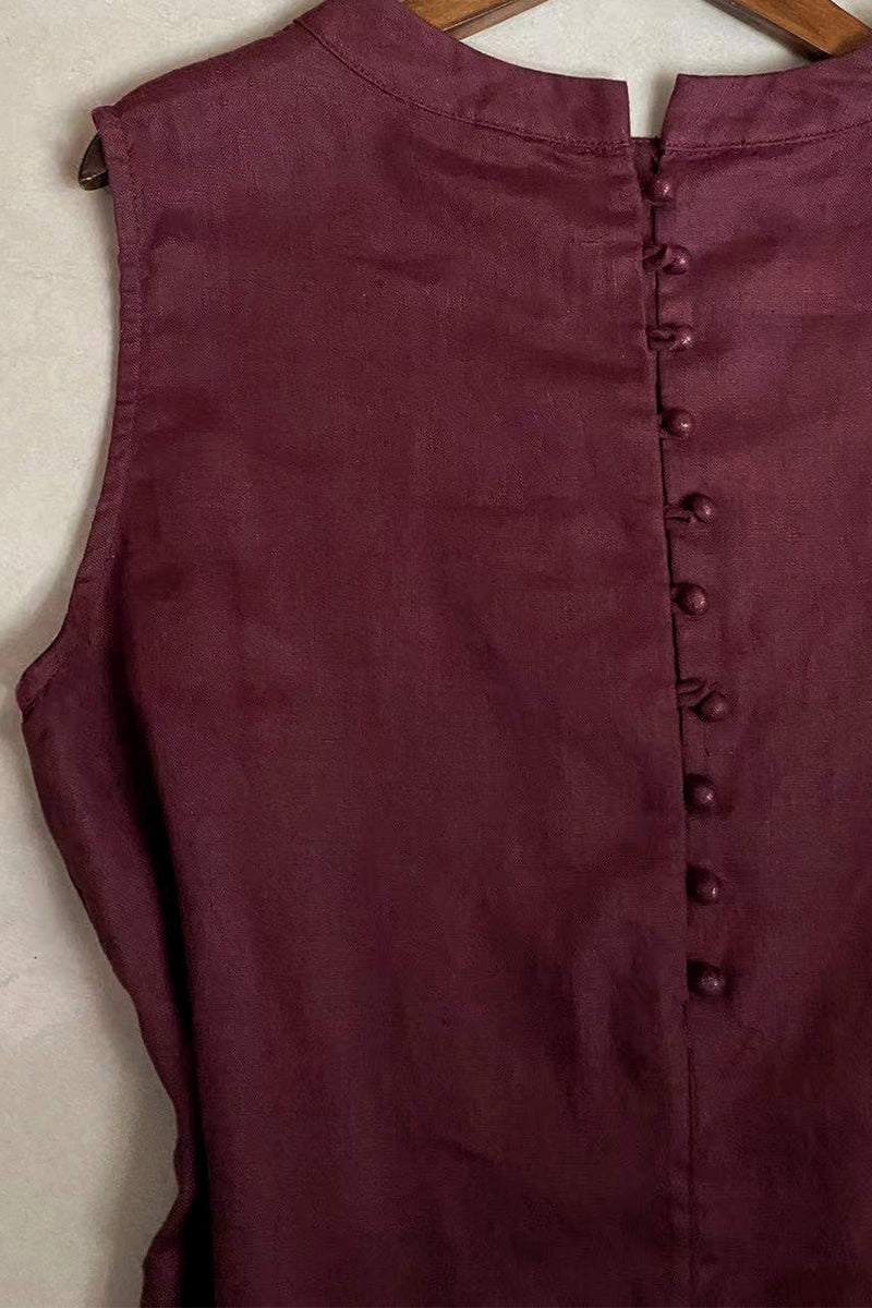 Sunrise Market 100% Linen Midi Dress