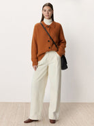 Wool-blend button-front cardigan with wide collar and anti-pilling knit for lightweight warmth and layering