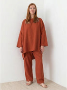 Everyday fashion loose-fit two-piece matching set with relaxed fit and breathable fabric