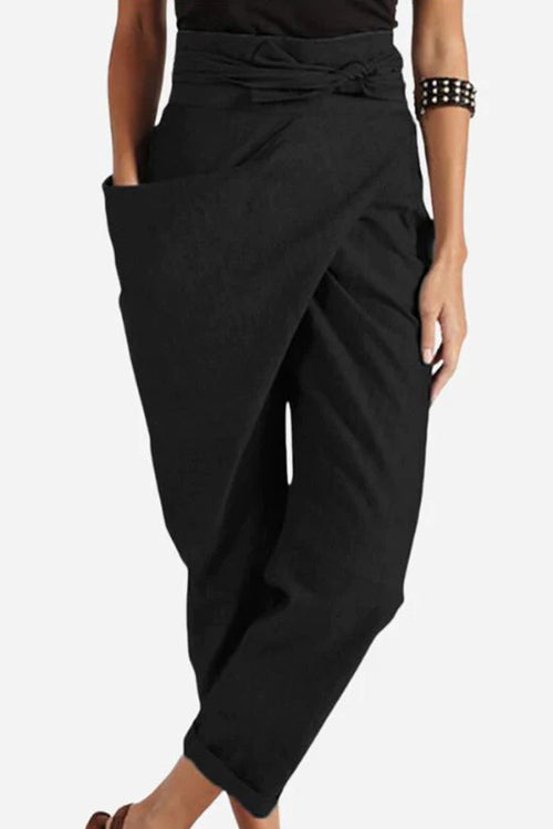 High-Waist Wrapped Comfy Pants