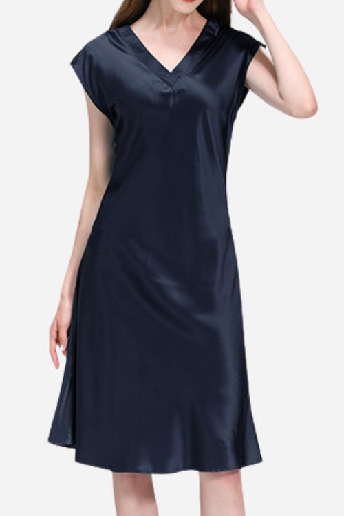 Mulberry Silk V-Neck Nightgown