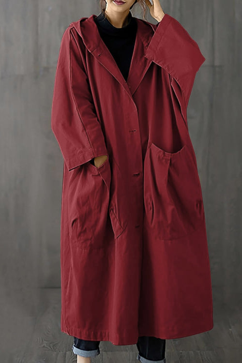 One Size Fits All Oversized Water Resistant Windbreaker Jacket