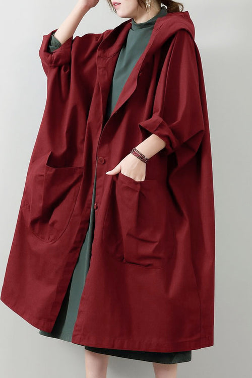 One Size Fits All Oversized Water Resistant Windbreaker Jacket