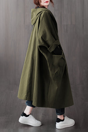 One Size Fits All Oversized Water Resistant Windbreaker Jacket