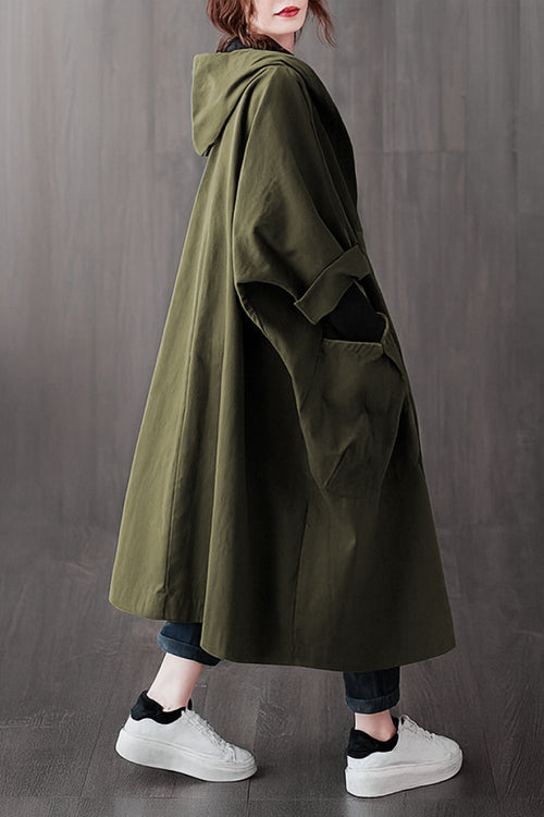 One Size Fits All Oversized Water Resistant Windbreaker Jacket