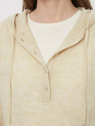 Lightweight organic linen Henley top with 3-button placket and relaxed fit