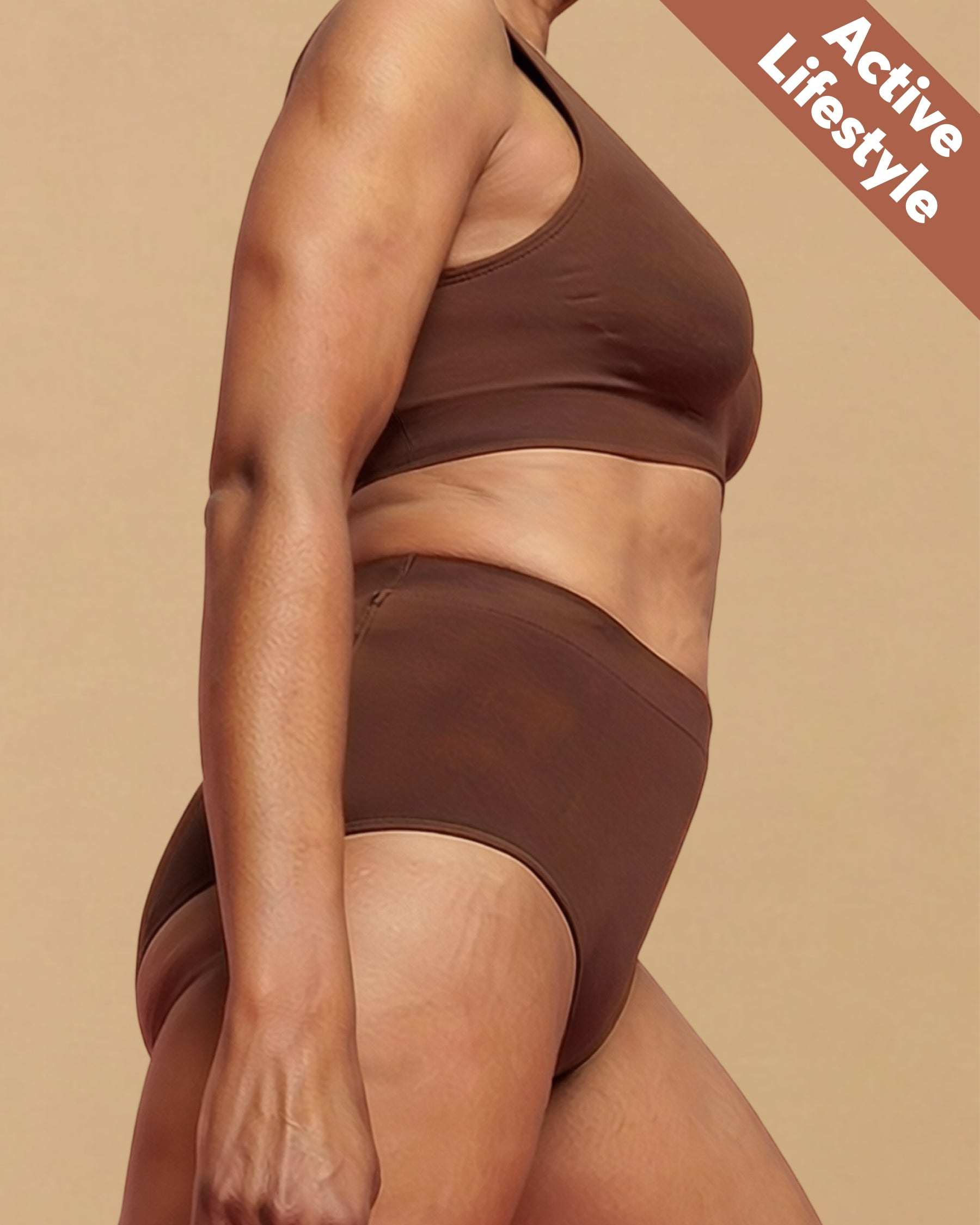 Still Her Motion™ ActiveFlex leakproof performance underwear 5-pack with nylon-spandex body and cotton-lined gusset