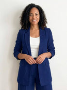 Stylish blazer and shorts two-piece set for elegant comfort and active lifestyle