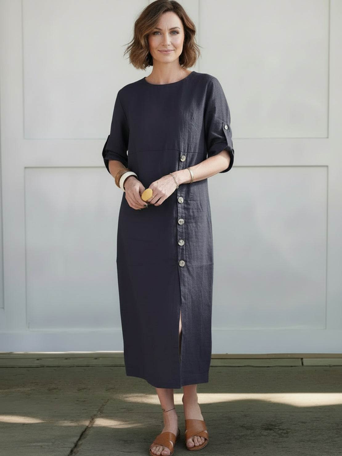 Pure Cotton Elegance dress in soft 100% cotton, perfect for travel and year-round wear