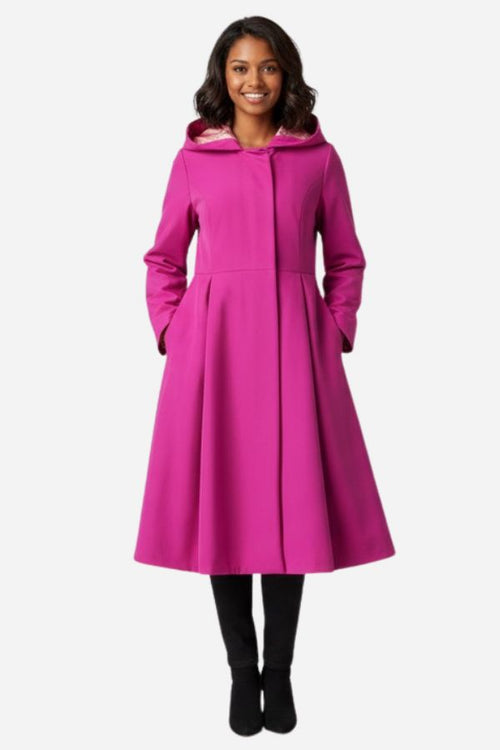 Water-Repellent Rain & Shine A-Line Hooded Raincoat