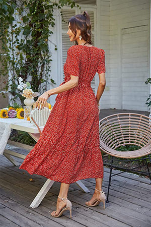 Charming Floral Boho Maxi Dress